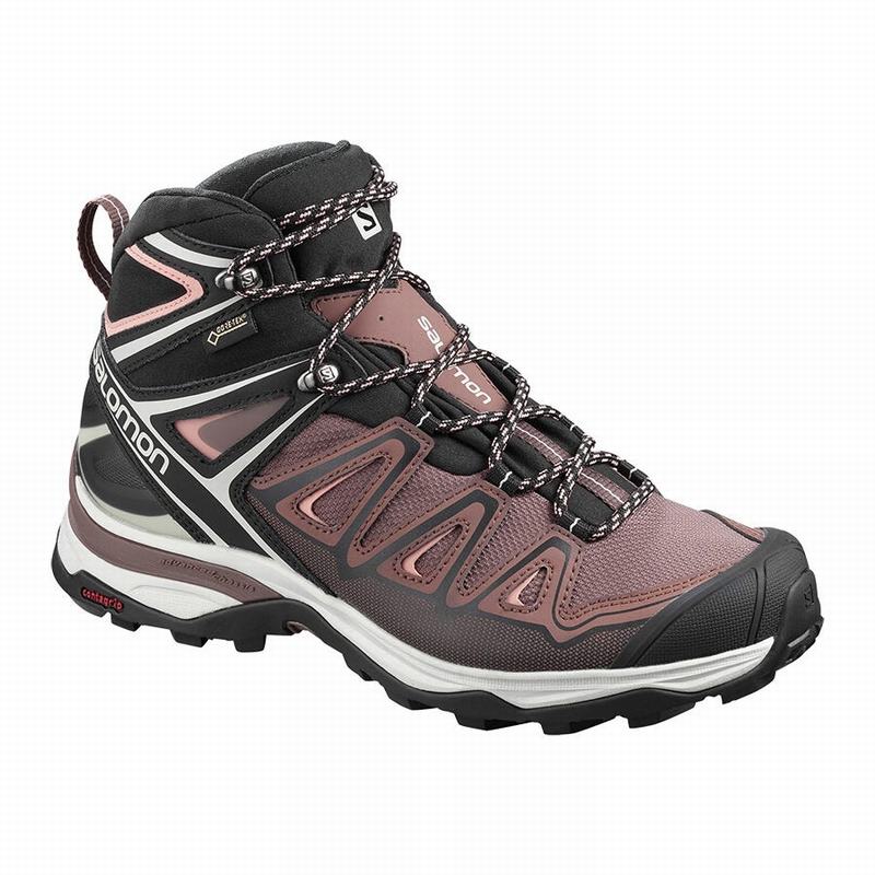 Bottes De Randonnée Salomon Femme Noir / Corail - Salomon X ULTRA 3 MID GORE-TEX - France (8061-TFPC